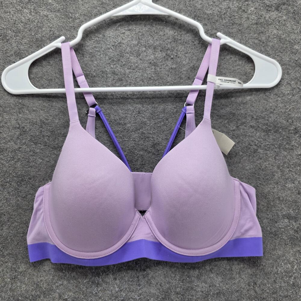 Aerie Bra Womens 36C Purple Sunnie T-Shirt Underwire Seamless Lightly Lined